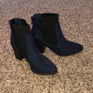 Navy blue booties